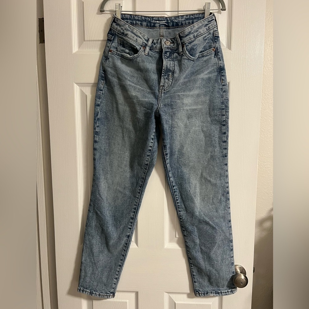 Old Navy Blue Straight Leg Jeans
